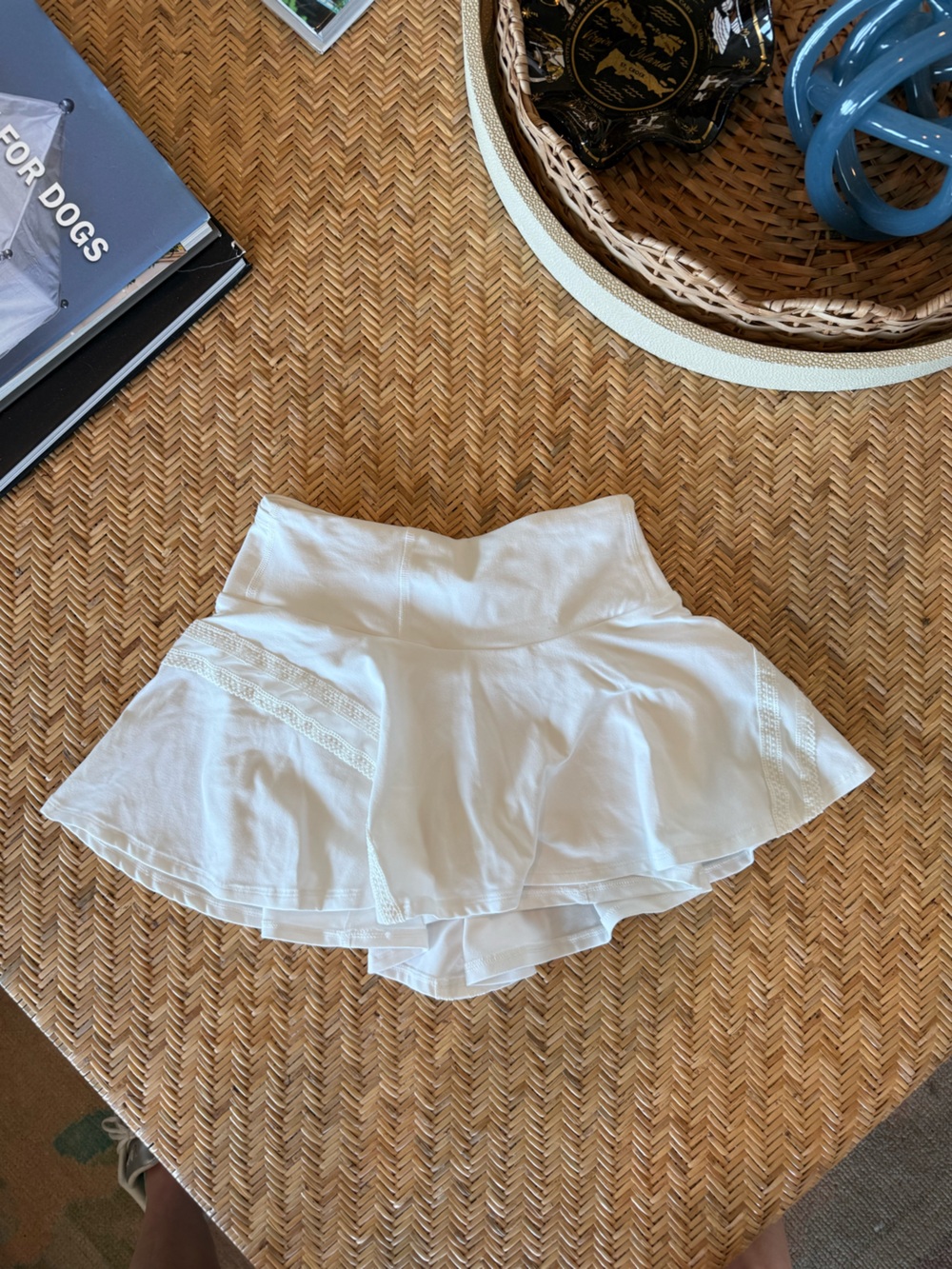 FP Movement by Free People White High-Waist Ruffle Skort